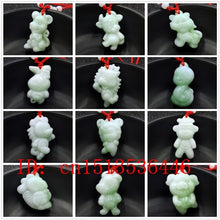 Load image into Gallery viewer, Natural White Jade Chinese Zodiac Pendant Beads Necklace Charm Jewellery Fashion Accessories Hand-Carved Luck Amulet Gifts