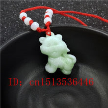 Load image into Gallery viewer, Natural White Jade Chinese Zodiac Pendant Beads Necklace Charm Jewellery Fashion Accessories Hand-Carved Luck Amulet Gifts