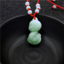 Load image into Gallery viewer, Natural White Jade Chinese Zodiac Pendant Beads Necklace Charm Jewellery Fashion Accessories Hand-Carved Luck Amulet Gifts