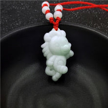 Load image into Gallery viewer, Natural White Jade Chinese Zodiac Pendant Beads Necklace Charm Jewellery Fashion Accessories Hand-Carved Luck Amulet Gifts