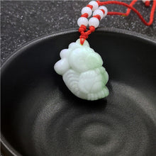 Load image into Gallery viewer, Natural White Jade Chinese Zodiac Pendant Beads Necklace Charm Jewellery Fashion Accessories Hand-Carved Luck Amulet Gifts