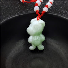Load image into Gallery viewer, Natural White Jade Chinese Zodiac Pendant Beads Necklace Charm Jewellery Fashion Accessories Hand-Carved Luck Amulet Gifts