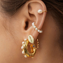 Load image into Gallery viewer, Bohemian Imitation Pearls Ear Cuff For Women Girl Trendy Round Small Clip Earrings NO Piercing Gold Metal Wedding Jewelry Bijoux