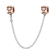 Load image into Gallery viewer, Original Real 925 Sterling Silver Heart Safety Chain DIY Mickey Bead Charms Fit Pandora Women Pandora Bracelet &amp; Bangles Jewelry