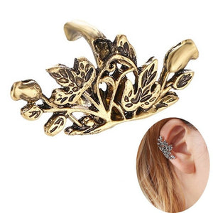 1PC Steampunk Wrap Clip On Ear Cuff Crystal Feather Wing Earrings Bow Tie Ear Clip Helix Cartilage boucle d'oreille clip