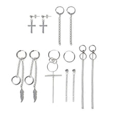 Load image into Gallery viewer, Korea Jewelry KPOP Bangtan Boy Punk Titanium Steel Tassel Chain Kit