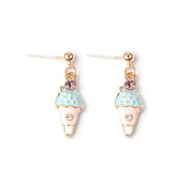 Load image into Gallery viewer, Cute Cartoon Earrings for Women Asymmetric Rabbit Cat Bird Clock Doughnut Rainbow Unicorn Ice Cream Stud Earrings Jewelry Gifts