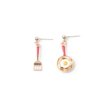 Load image into Gallery viewer, Cute Cartoon Earrings for Women Asymmetric Rabbit Cat Bird Clock Doughnut Rainbow Unicorn Ice Cream Stud Earrings Jewelry Gifts