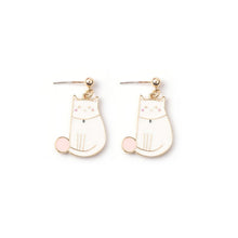 Load image into Gallery viewer, Cute Cartoon Earrings for Women Asymmetric Rabbit Cat Bird Clock Doughnut Rainbow Unicorn Ice Cream Stud Earrings Jewelry Gifts