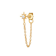 Load image into Gallery viewer, CANNER Rainbow Zircon Moon Star Stud Earrings for Women 925 Sterling Silver CZ Crystal Earrings 2019 Gold Color Chain Earring H4