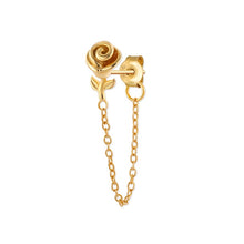 Load image into Gallery viewer, CANNER Rainbow Zircon Moon Star Stud Earrings for Women 925 Sterling Silver CZ Crystal Earrings 2019 Gold Color Chain Earring H4