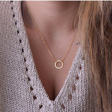 Load image into Gallery viewer, New Fashion Steampunk Dainty Circle Collier Jewelry Round Minimalist Chain Pendant Necklace For Women Jewelry Gift Cheap Collar