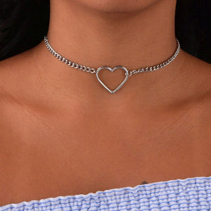 New Fashion Steampunk Dainty Circle Collier Jewelry Round Minimalist Chain Pendant Necklace For Women Jewelry Gift Cheap Collar