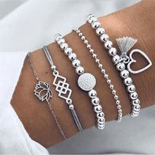 Load image into Gallery viewer, Boho Charm Bracelets &amp; Bangles Set For Women Vintage Beaded Bracelet Fashion Multilayer Pulseras Accessories Mujer 2019 Bijoux