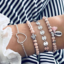 Load image into Gallery viewer, Boho Charm Bracelets &amp; Bangles Set For Women Vintage Beaded Bracelet Fashion Multilayer Pulseras Accessories Mujer 2019 Bijoux