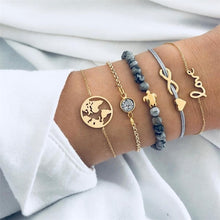 Load image into Gallery viewer, Boho Charm Bracelets &amp; Bangles Set For Women Vintage Beaded Bracelet Fashion Multilayer Pulseras Accessories Mujer 2019 Bijoux