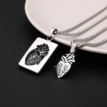 Load image into Gallery viewer, Puzzle Jewelry Couple Collares Anatomical Heart Necklace Women Valentine Day Gift Stainless Steel Chain Pendant Collares 2019