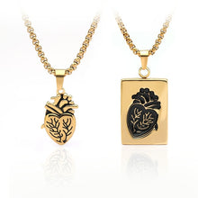 Load image into Gallery viewer, Puzzle Jewelry Couple Collares Anatomical Heart Necklace Women Valentine Day Gift Stainless Steel Chain Pendant Collares 2019