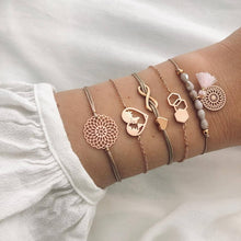 Load image into Gallery viewer, Boho Charm Bracelets &amp; Bangles Set For Women Vintage Beaded Bracelet Fashion Multilayer Pulseras Accessories Mujer 2019 Bijoux