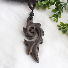 Load image into Gallery viewer, SEDmart Vintage Sandalwood Natural Stone Pendant Necklace for Women and Girls Long Sweater Chain Adjustable Jewelry GiftSouvenir