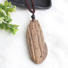 Load image into Gallery viewer, SEDmart Vintage Sandalwood Natural Stone Pendant Necklace for Women and Girls Long Sweater Chain Adjustable Jewelry GiftSouvenir