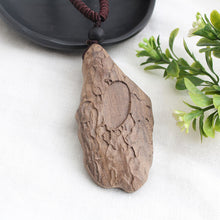 Load image into Gallery viewer, SEDmart Vintage Sandalwood Natural Stone Pendant Necklace for Women and Girls Long Sweater Chain Adjustable Jewelry GiftSouvenir