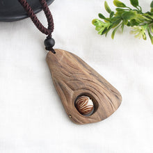 Load image into Gallery viewer, SEDmart Vintage Sandalwood Natural Stone Pendant Necklace for Women and Girls Long Sweater Chain Adjustable Jewelry GiftSouvenir
