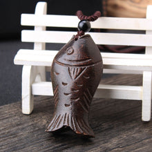 Load image into Gallery viewer, SEDmart Vintage Sandalwood Natural Stone Pendant Necklace for Women and Girls Long Sweater Chain Adjustable Jewelry GiftSouvenir