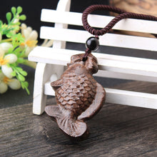 Load image into Gallery viewer, SEDmart Vintage Sandalwood Natural Stone Pendant Necklace for Women and Girls Long Sweater Chain Adjustable Jewelry GiftSouvenir