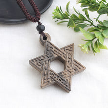 Load image into Gallery viewer, SEDmart Vintage Sandalwood Natural Stone Pendant Necklace for Women and Girls Long Sweater Chain Adjustable Jewelry GiftSouvenir