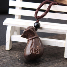 Load image into Gallery viewer, SEDmart Vintage Sandalwood Natural Stone Pendant Necklace for Women and Girls Long Sweater Chain Adjustable Jewelry GiftSouvenir