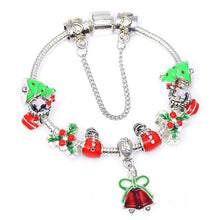 Load image into Gallery viewer, Boosbiy Dropshipping Red Leather Charm Bracelet With Seld Dangle Charms Brand Bracelet For Women Diy Christmas Gift