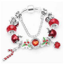 Load image into Gallery viewer, Boosbiy Dropshipping Red Leather Charm Bracelet With Seld Dangle Charms Brand Bracelet For Women Diy Christmas Gift