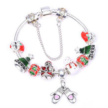Load image into Gallery viewer, Boosbiy Dropshipping Red Leather Charm Bracelet With Seld Dangle Charms Brand Bracelet For Women Diy Christmas Gift