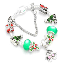 Load image into Gallery viewer, Boosbiy Dropshipping Red Leather Charm Bracelet With Seld Dangle Charms Brand Bracelet For Women Diy Christmas Gift