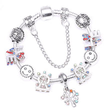 Load image into Gallery viewer, Boosbiy Dropshipping Red Leather Charm Bracelet With Seld Dangle Charms Brand Bracelet For Women Diy Christmas Gift