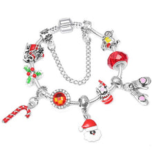 Load image into Gallery viewer, Boosbiy Dropshipping Red Leather Charm Bracelet With Seld Dangle Charms Brand Bracelet For Women Diy Christmas Gift