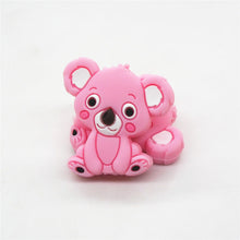 Load image into Gallery viewer, Chengkai 10pcs Silicone Teether Beads DIY Unicorn Star Penguin Flower Koala Flamingo Baby Teething Sensory Jewelry Cartoon Beads