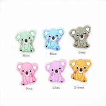 Load image into Gallery viewer, Chengkai 10pcs Silicone Teether Beads DIY Unicorn Star Penguin Flower Koala Flamingo Baby Teething Sensory Jewelry Cartoon Beads