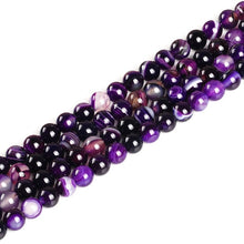 Load image into Gallery viewer, Natural Gem Tiger Eye Amethysts Lapis Round Loose Strand Stone Beads for DIY Necklace Bracelet Jewelry Making Pick Size 4-12mm