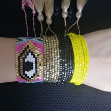 Load image into Gallery viewer, SHINUSBOHO 5X Punk Miyuki Charm Friendship Bracelets Bangles Gothic Rock Gold Rivets Men Jewelry Statement Bracelets for Women