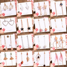 Load image into Gallery viewer, JIOFREE New Korean geometric Long Clip on Earrings Without Piercing For Women OL Style sweet Party Jewelry Gift