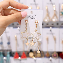 Load image into Gallery viewer, JIOFREE New Korean geometric Long Clip on Earrings Without Piercing For Women OL Style sweet Party Jewelry Gift