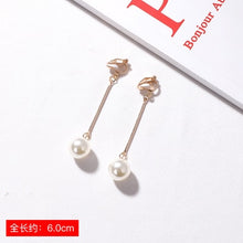 Load image into Gallery viewer, JIOFREE New Korean geometric Long Clip on Earrings Without Piercing For Women OL Style sweet Party Jewelry Gift