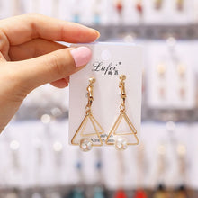 Load image into Gallery viewer, JIOFREE New Korean geometric Long Clip on Earrings Without Piercing For Women OL Style sweet Party Jewelry Gift