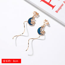 Load image into Gallery viewer, JIOFREE New Korean geometric Long Clip on Earrings Without Piercing For Women OL Style sweet Party Jewelry Gift