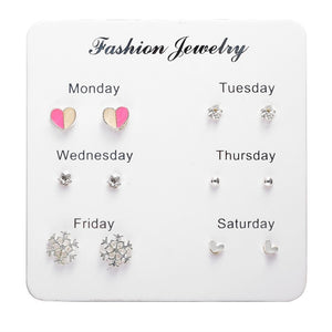 Minimalist Mixed Small Earrings Set Simple Geometric Stud Earrings for Women Girls Tiny Ear Studs Pendientes Kleine Oorbellen
