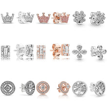 Load image into Gallery viewer, 9 Style Women Ear Studs Vintage Allure Radiant Clover Luminous Ice Crystal High Quality Earring With Women Wedding Jewelry