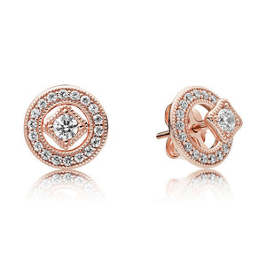 9 Style Women Ear Studs Vintage Allure Radiant Clover Luminous Ice Crystal High Quality Earring With Women Wedding Jewelry