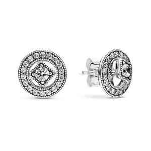 9 Style Women Ear Studs Vintage Allure Radiant Clover Luminous Ice Crystal High Quality Earring With Women Wedding Jewelry
